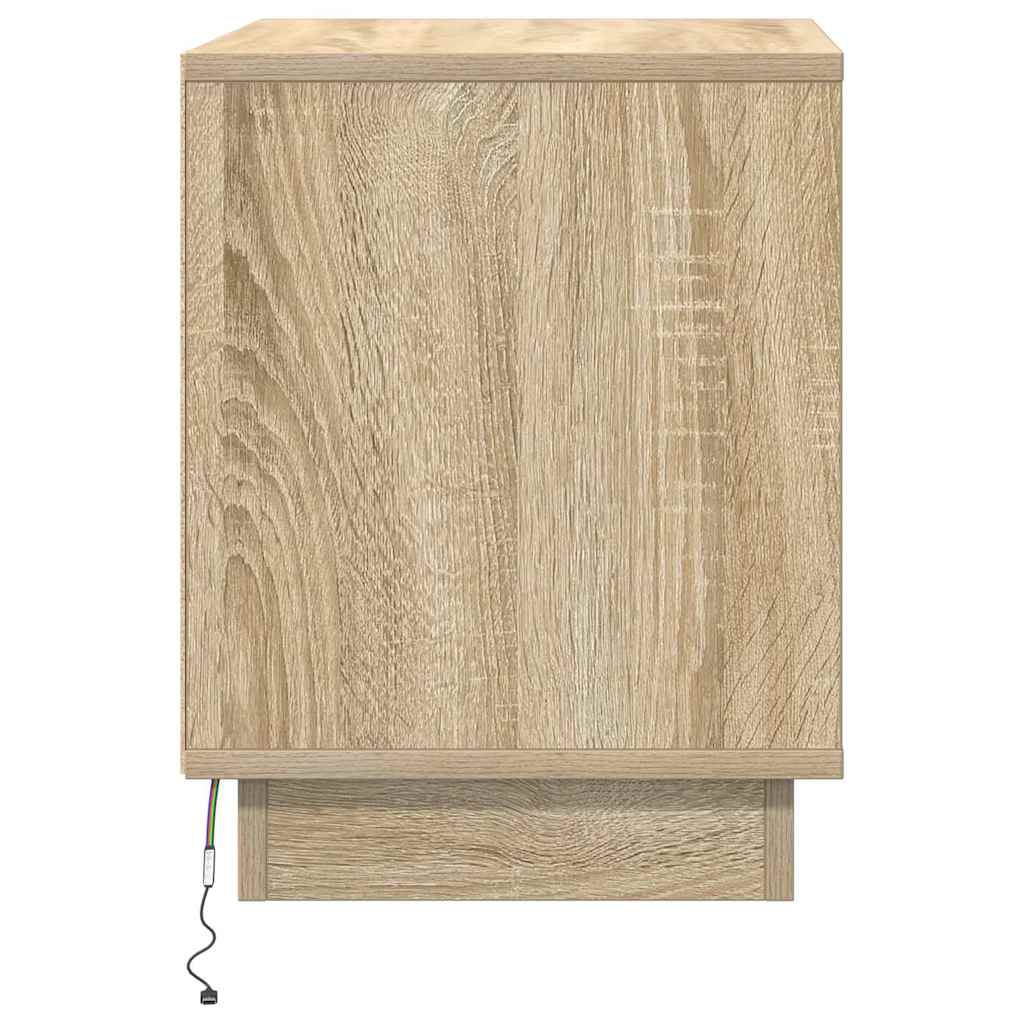 Noćni ormar S LED lampica 2 pcs Sonoma hrast 44 x 34,5 x 45 cm