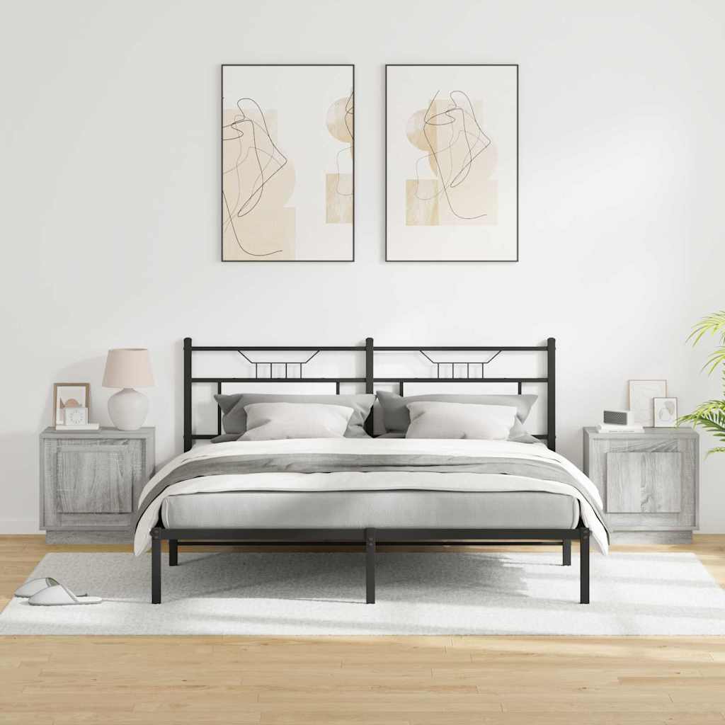 Noćni ormar 2 pcs Siva 44 x 34,5 x 45 cm Konstruirano drvo