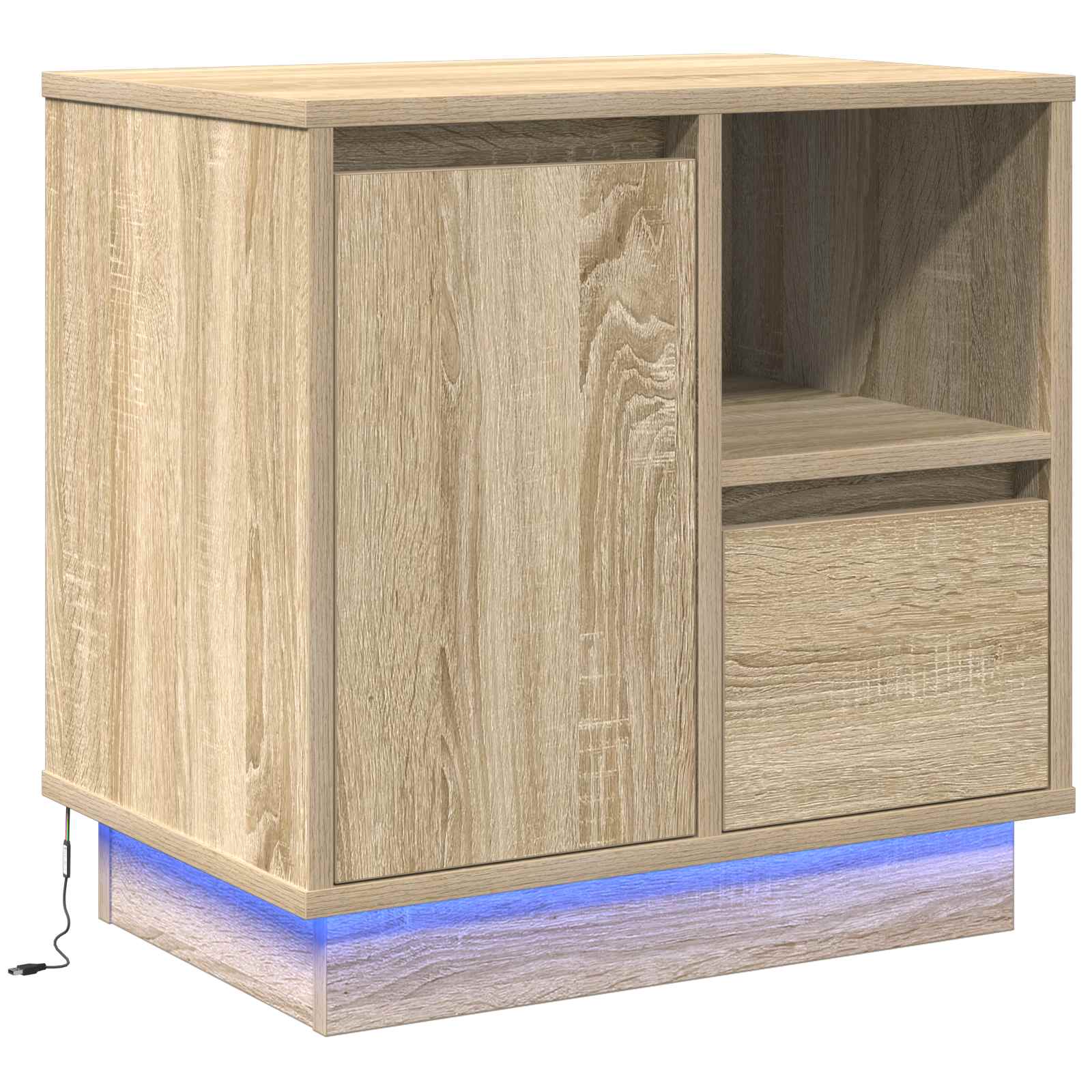 Noćni ormar Sonoma hrast 50 x 34,5 x 50 cm. Konstruirano drvo