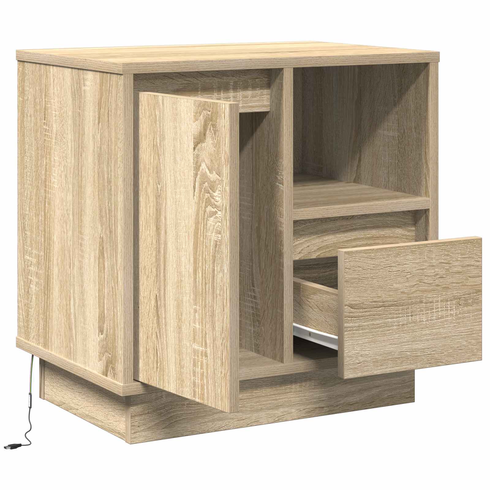 Noćni ormar Sonoma hrast 50 x 34,5 x 50 cm. Konstruirano drvo