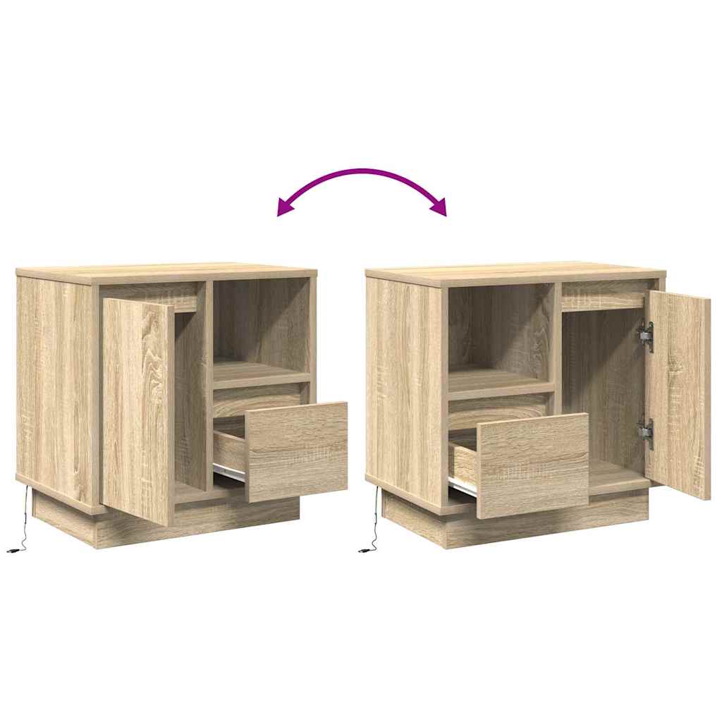 Noćni ormar Sonoma hrast 50 x 34,5 x 50 cm. Konstruirano drvo
