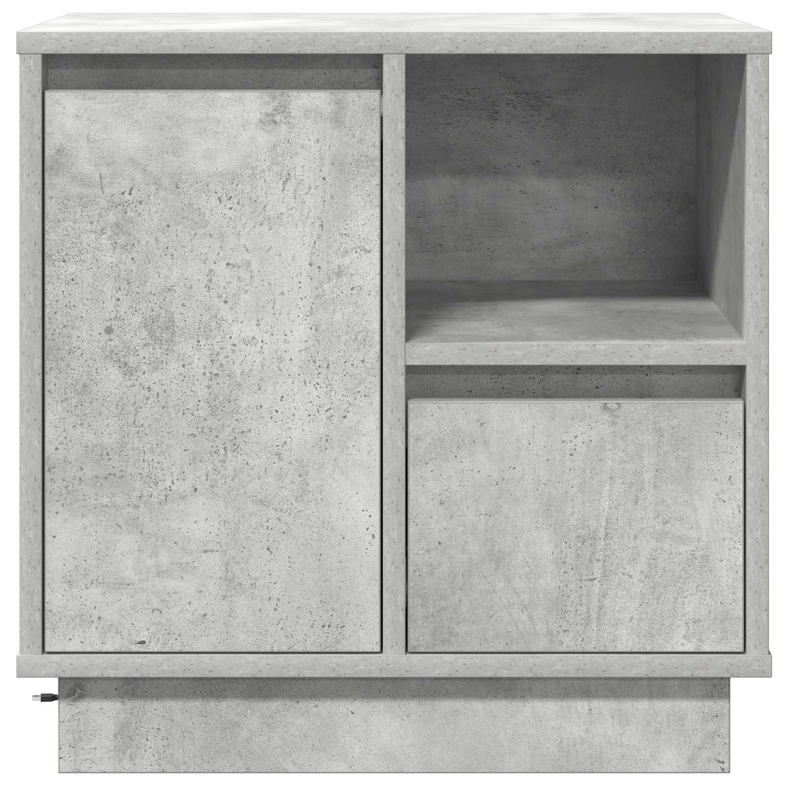 Noćni ormar Betonski sivi 50 x 34,5 x 50 cm. Konstruirano drvo