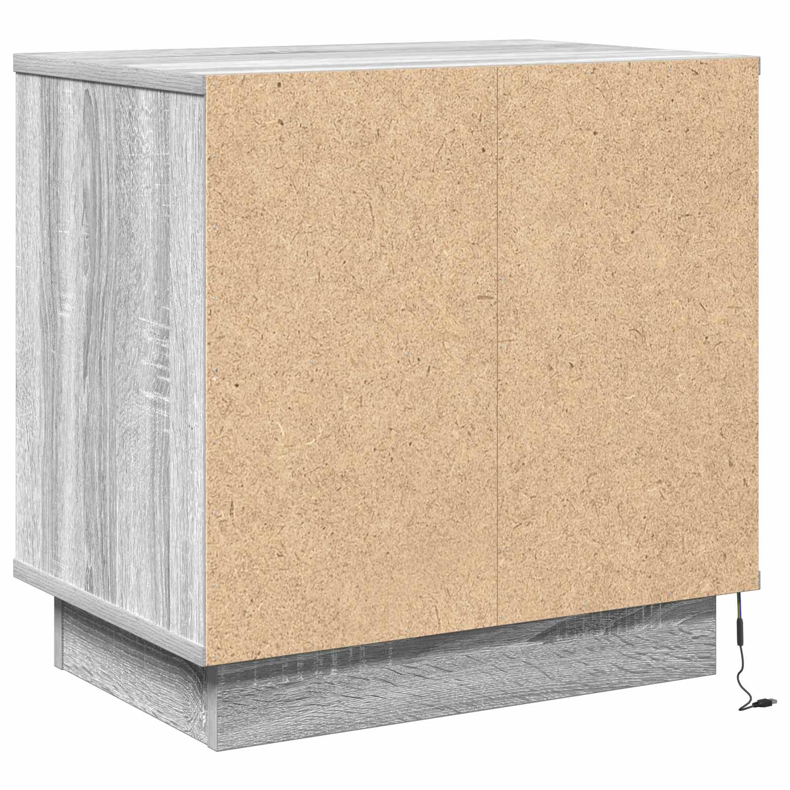 Noćni ormar 2 pcs Siva 50 x 34,5 x 50 cm. Konstruirano drvo