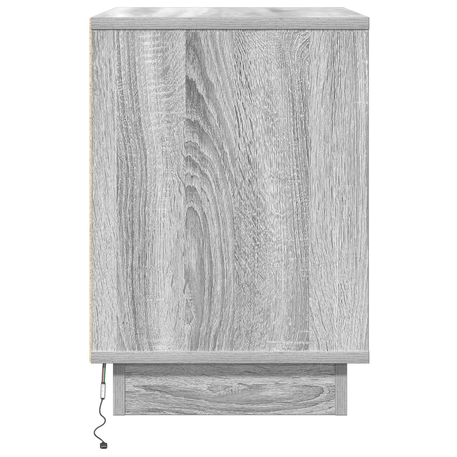 Noćni ormar 2 pcs Siva 50 x 34,5 x 50 cm. Konstruirano drvo