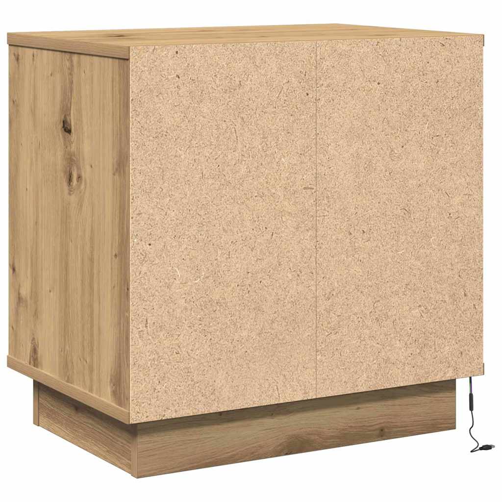 Noćni ormar s ladicama Umjetnički hrast 50 x 34,5 x 50 cm.
