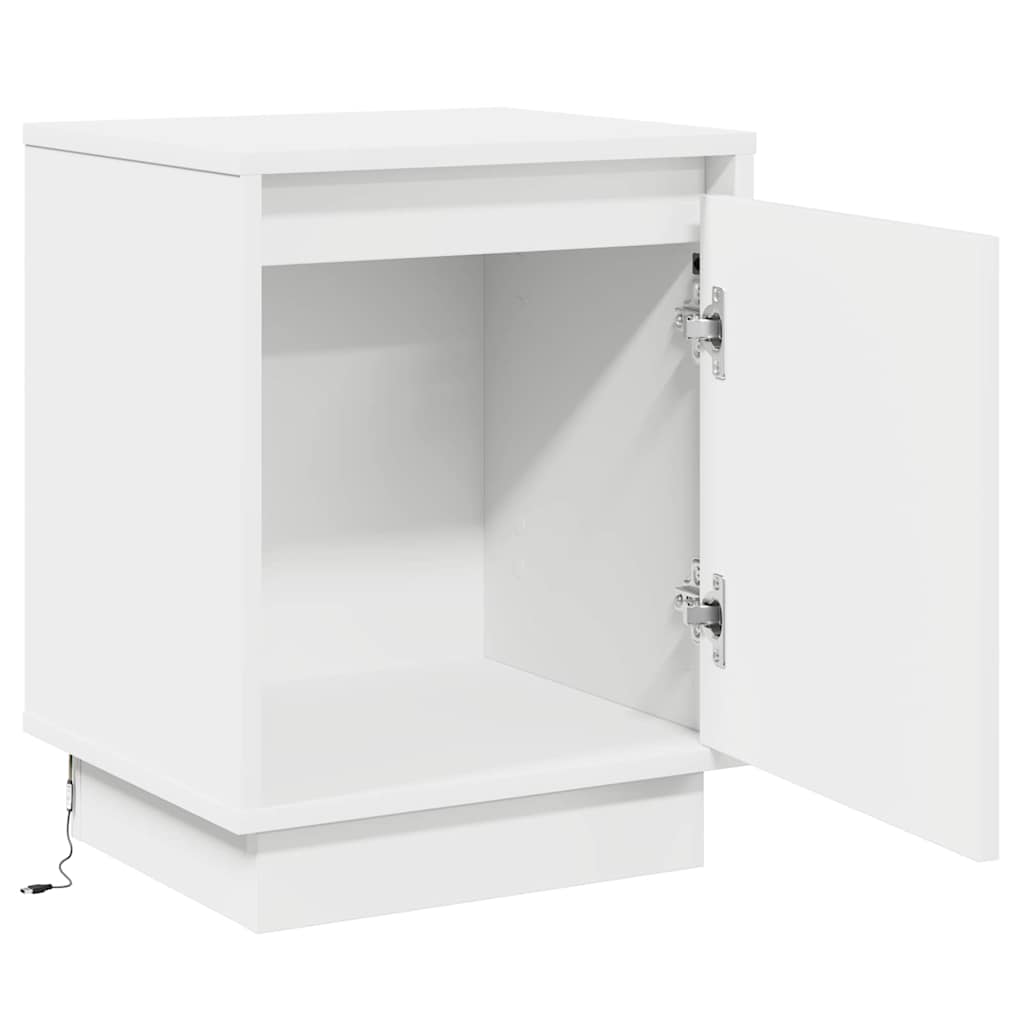 Noćni ormar 2 pcs Bijelo 39 x 34,5 x 50 cm Konstruirano drvo