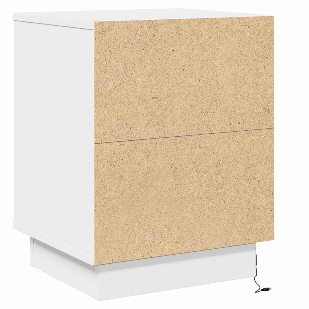 Noćni ormar 2 pcs Bijelo 39 x 34,5 x 50 cm Konstruirano drvo