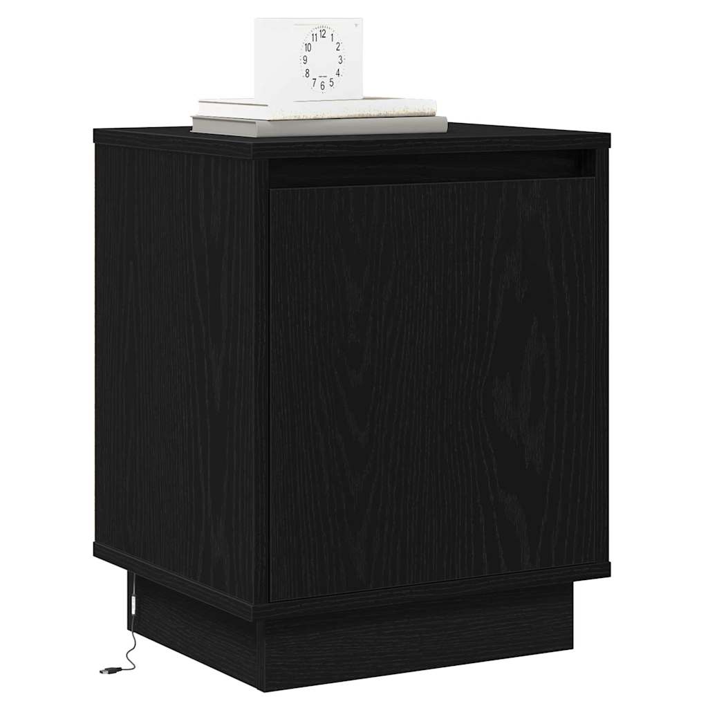 Noćni ormar 2 pcs Crni hrast 39 x 34,5 x 50 cm