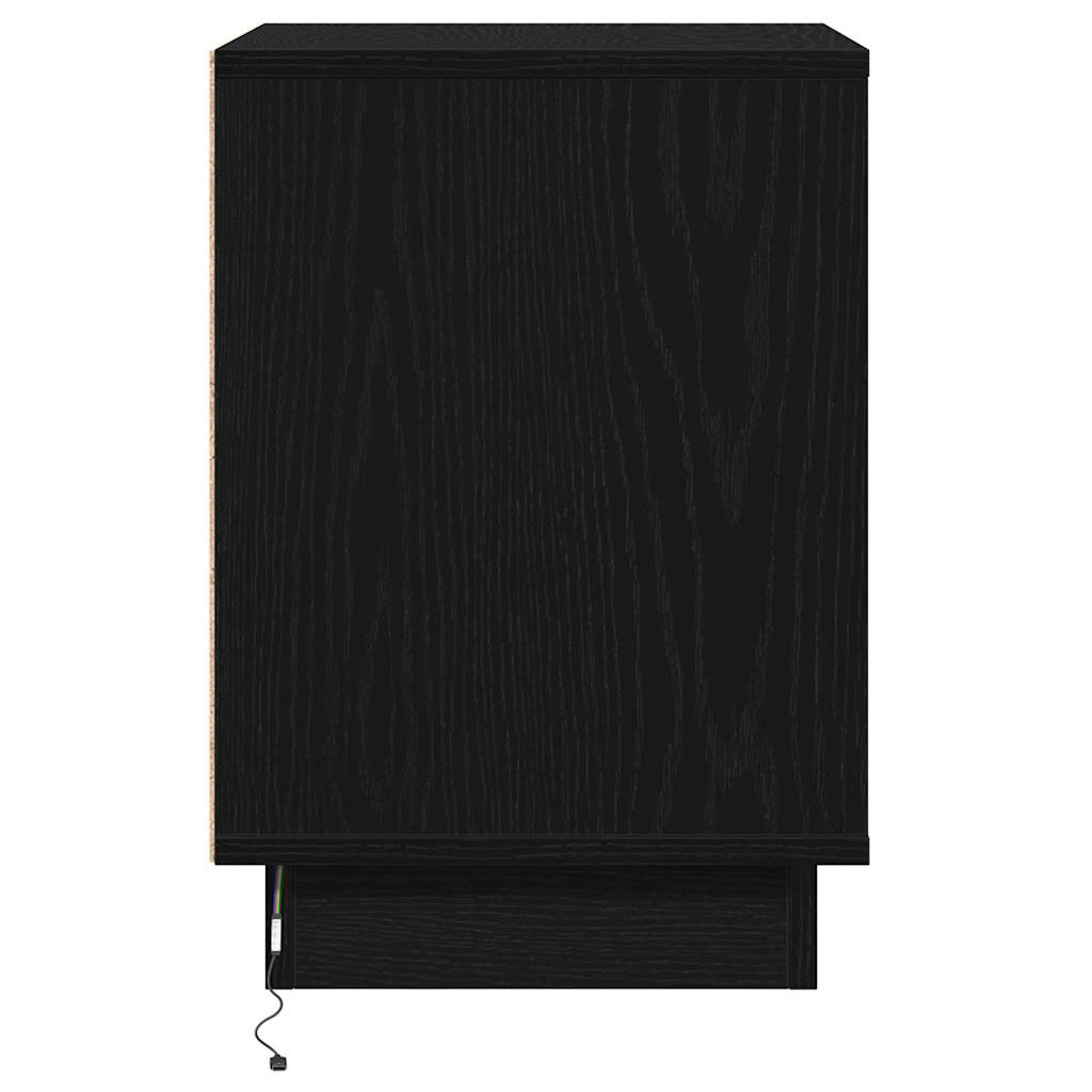 Noćni ormar 2 pcs Crni hrast 39 x 34,5 x 50 cm