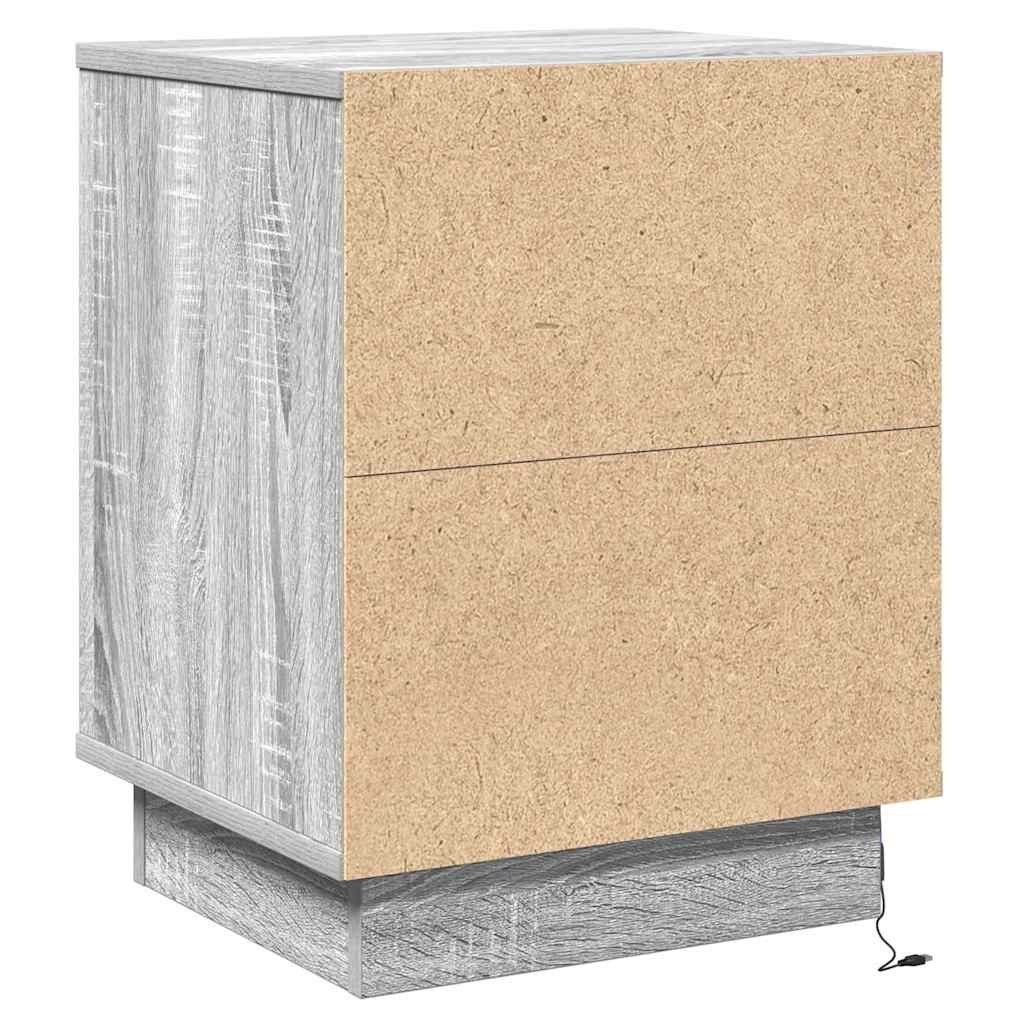 Noćni ormar Siva 39 x 34,5 x 50 cm Konstruirano drvo