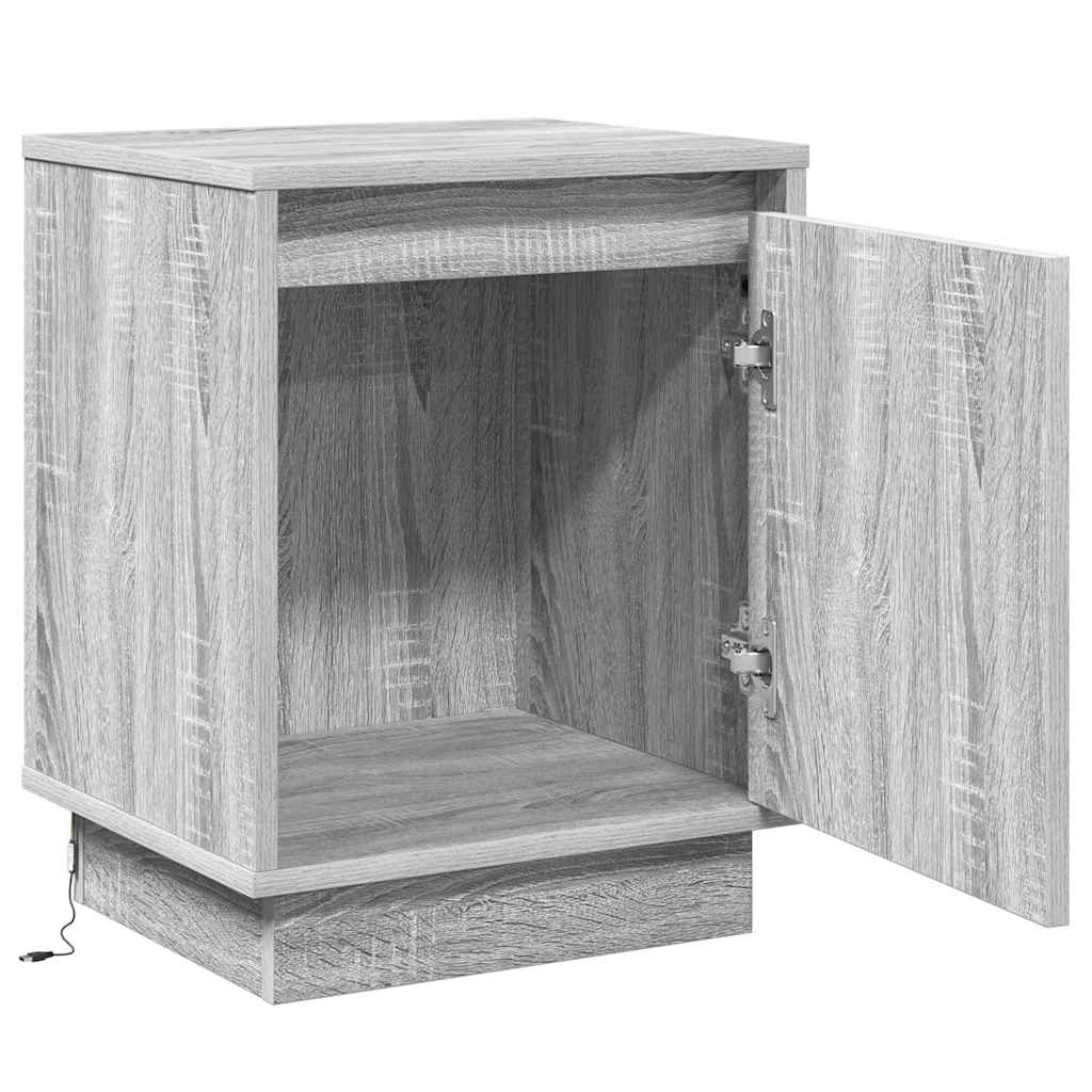Noćni ormar 2 pcs Siva 39 x 34,5 x 50 cm Konstruirano drvo