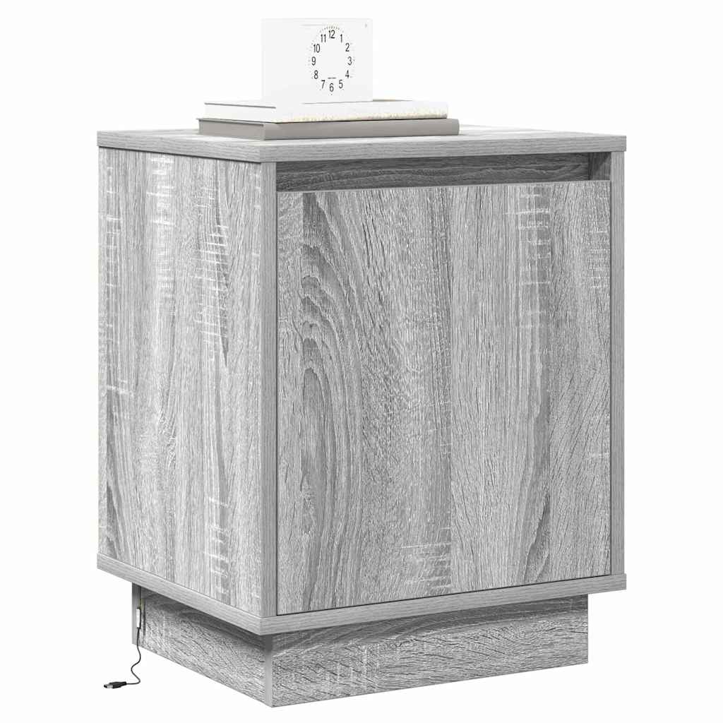 Noćni ormar 2 pcs Siva 39 x 34,5 x 50 cm Konstruirano drvo