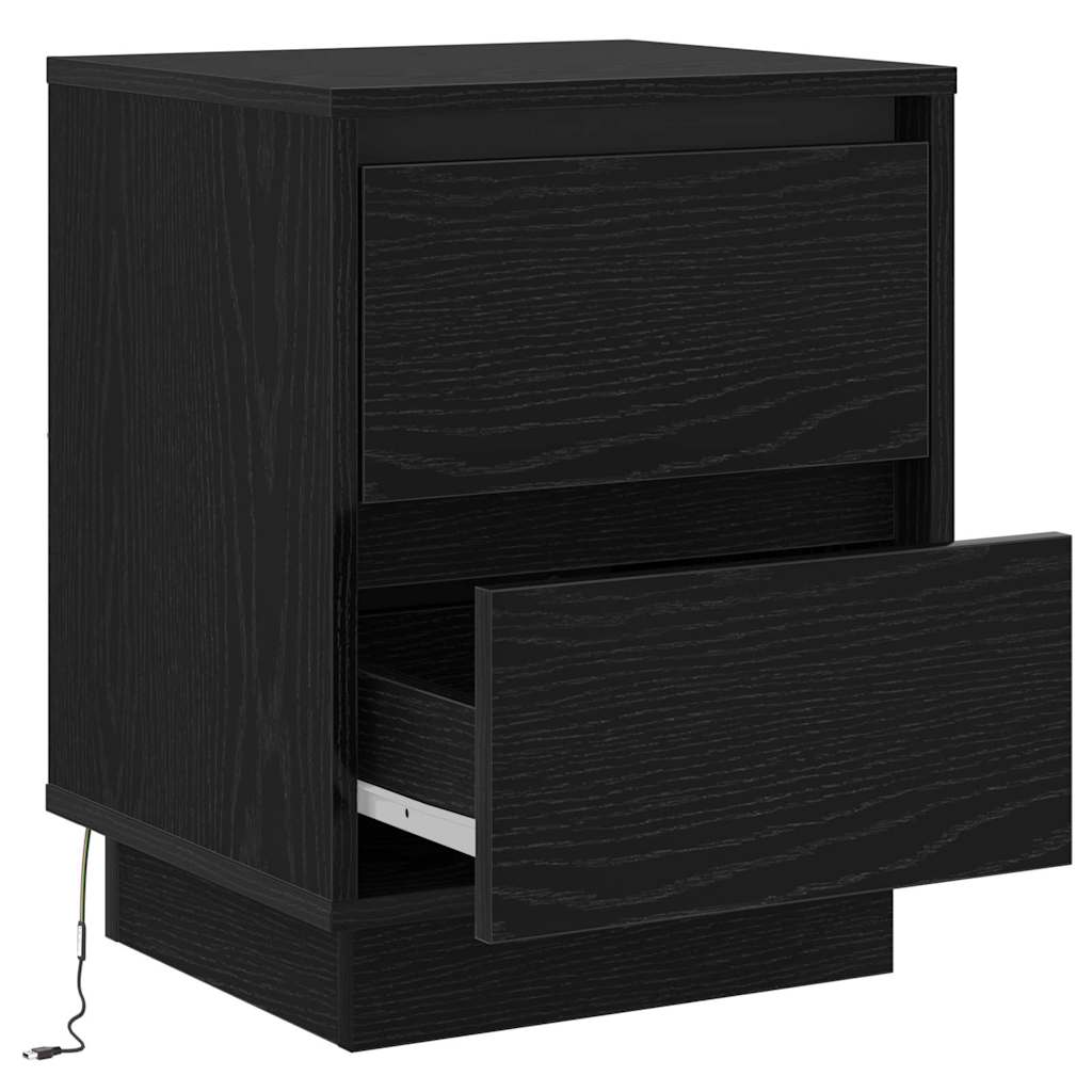 Noćni ormar Crni hrast 39 x 34,5 x 50 cm Konstruirano drvo