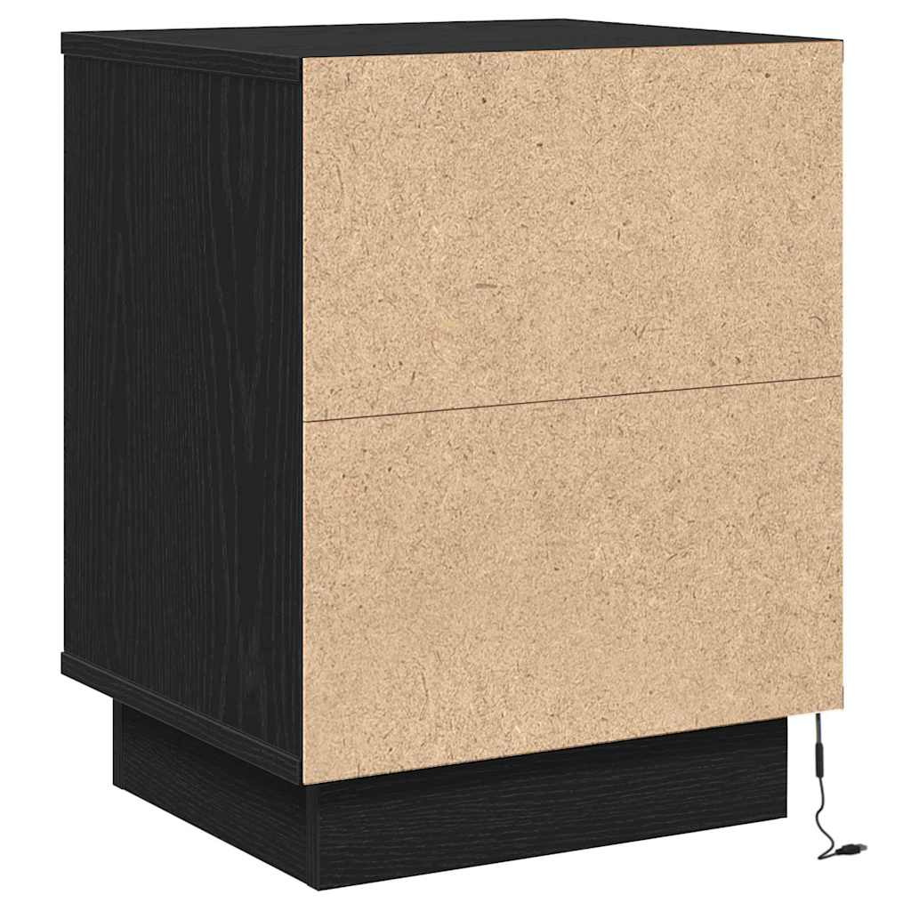Noćni ormar s ladicama 2 pcs Crni hrast 39 x 34,5 x 50 cm