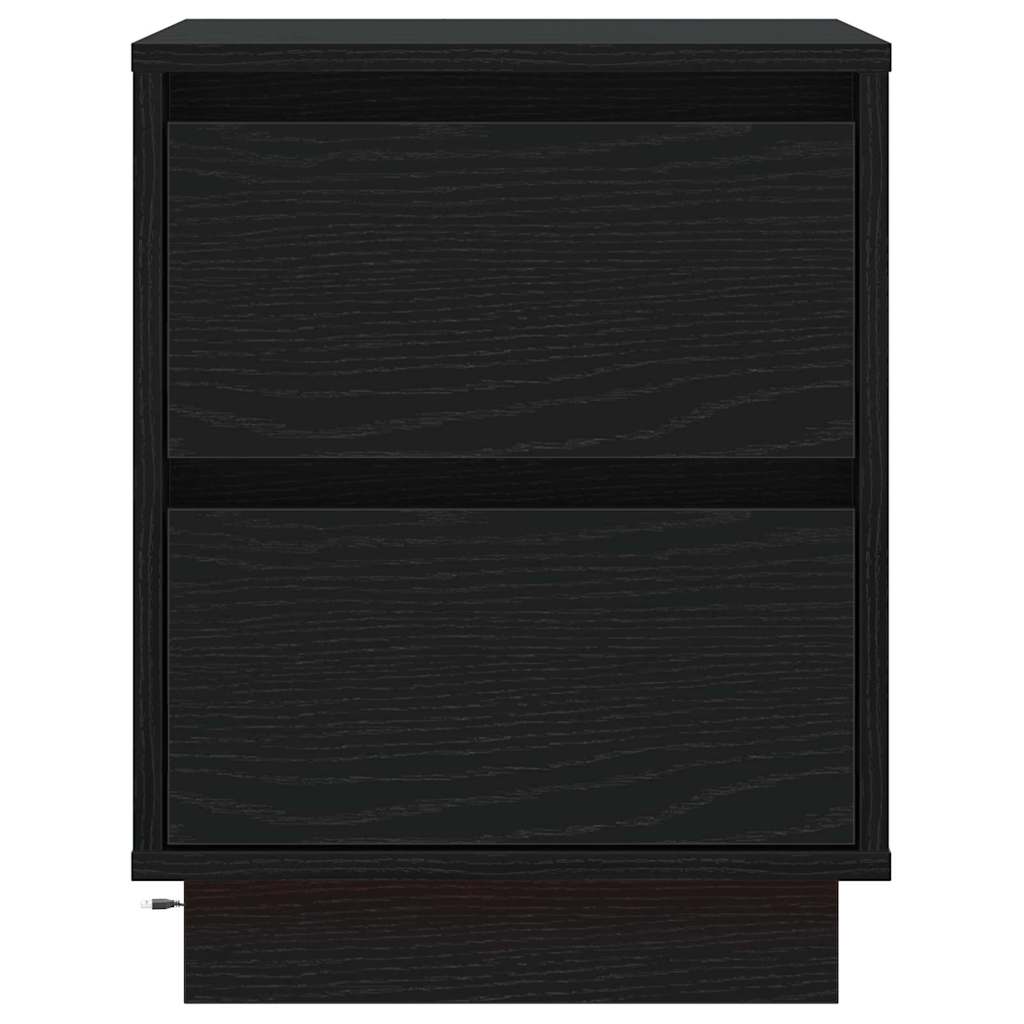 Noćni ormar s ladicama 2 pcs Crni hrast 39 x 34,5 x 50 cm
