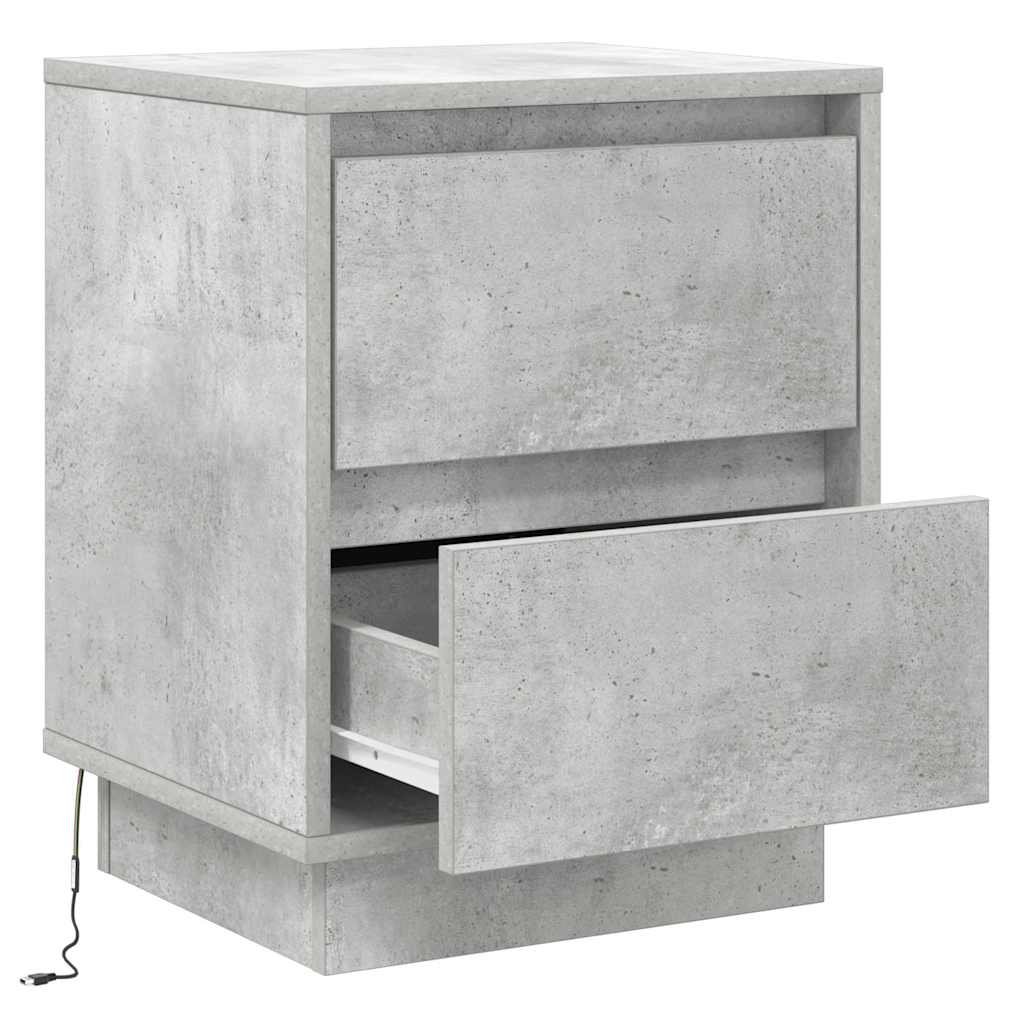 Noćni ormar Betonski sivi 39 x 34,5 x 50 cm Konstruirano drvo