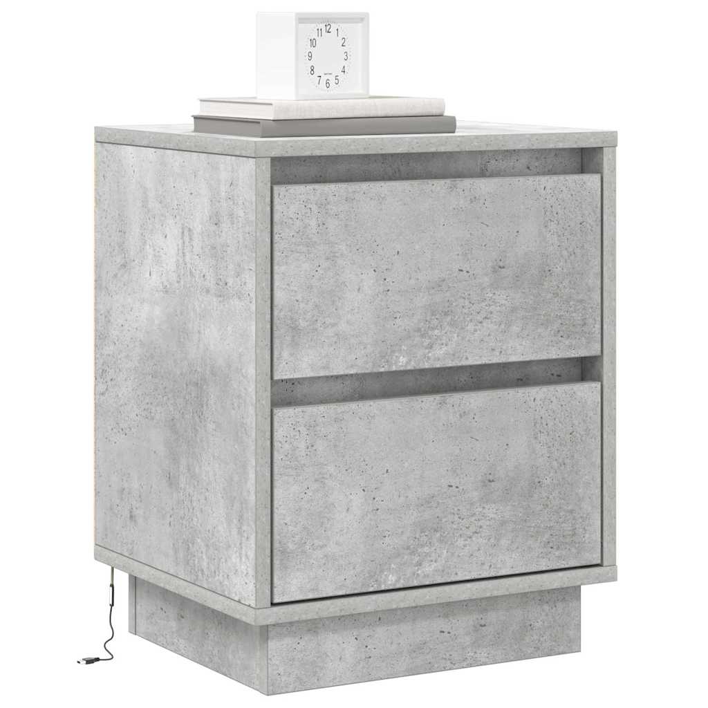 Noćni ormar Betonski sivi 39 x 34,5 x 50 cm Konstruirano drvo