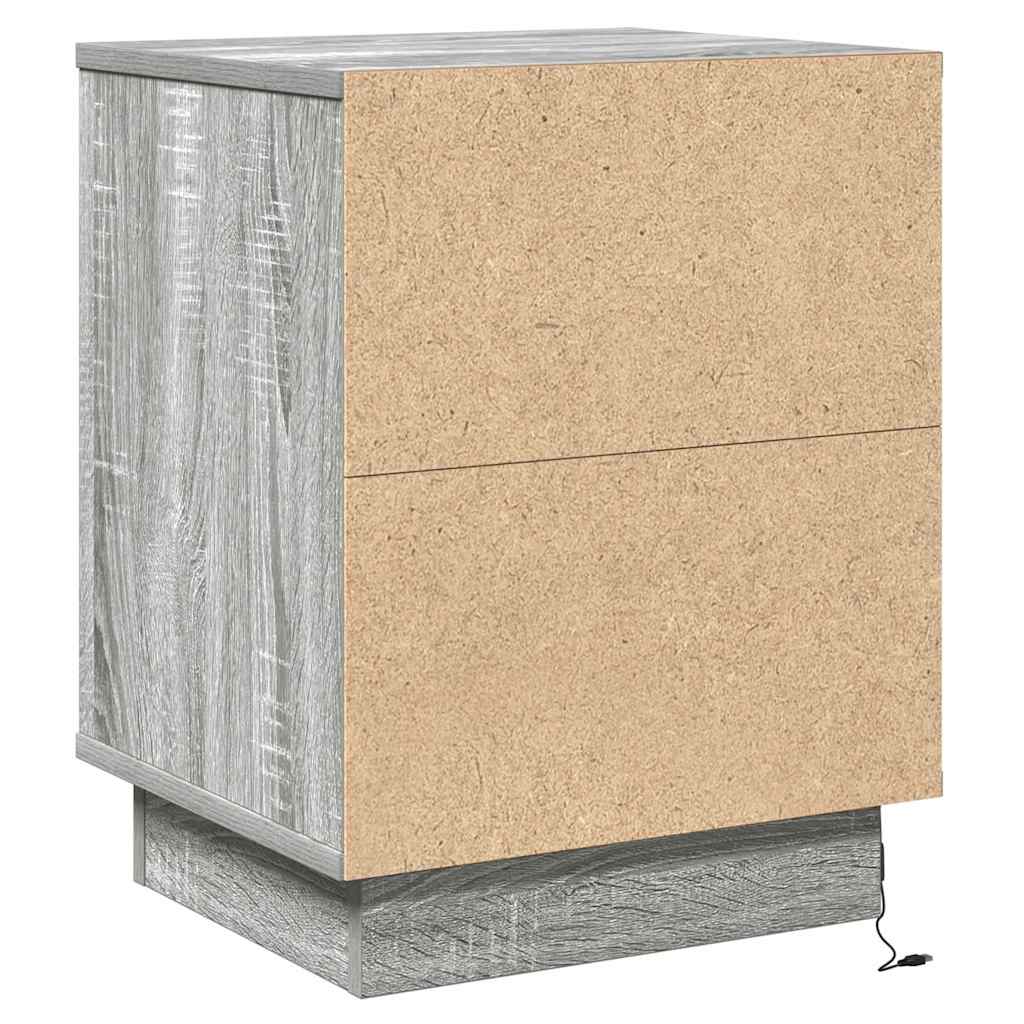 Noćni ormar s ladicama Siva 39 x 34,5 x 50 cm Konstruirano drvo
