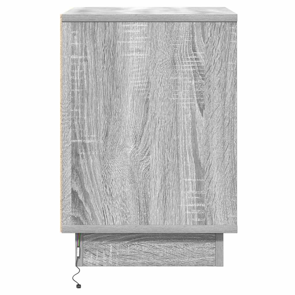 Noćni ormar s ladicama Siva 39 x 34,5 x 50 cm Konstruirano drvo