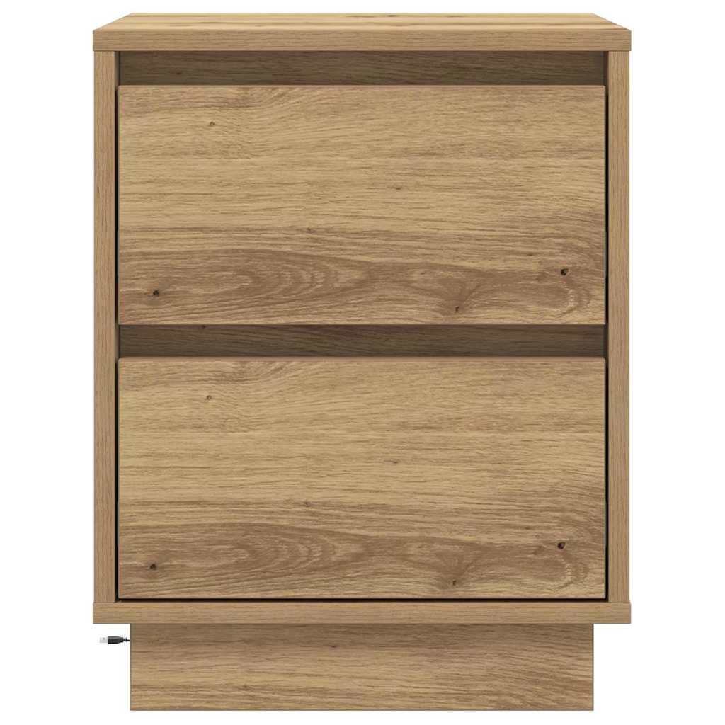 Noćni ormar s ladicama Umjetnički hrast 39 x 34,5 x 50 cm