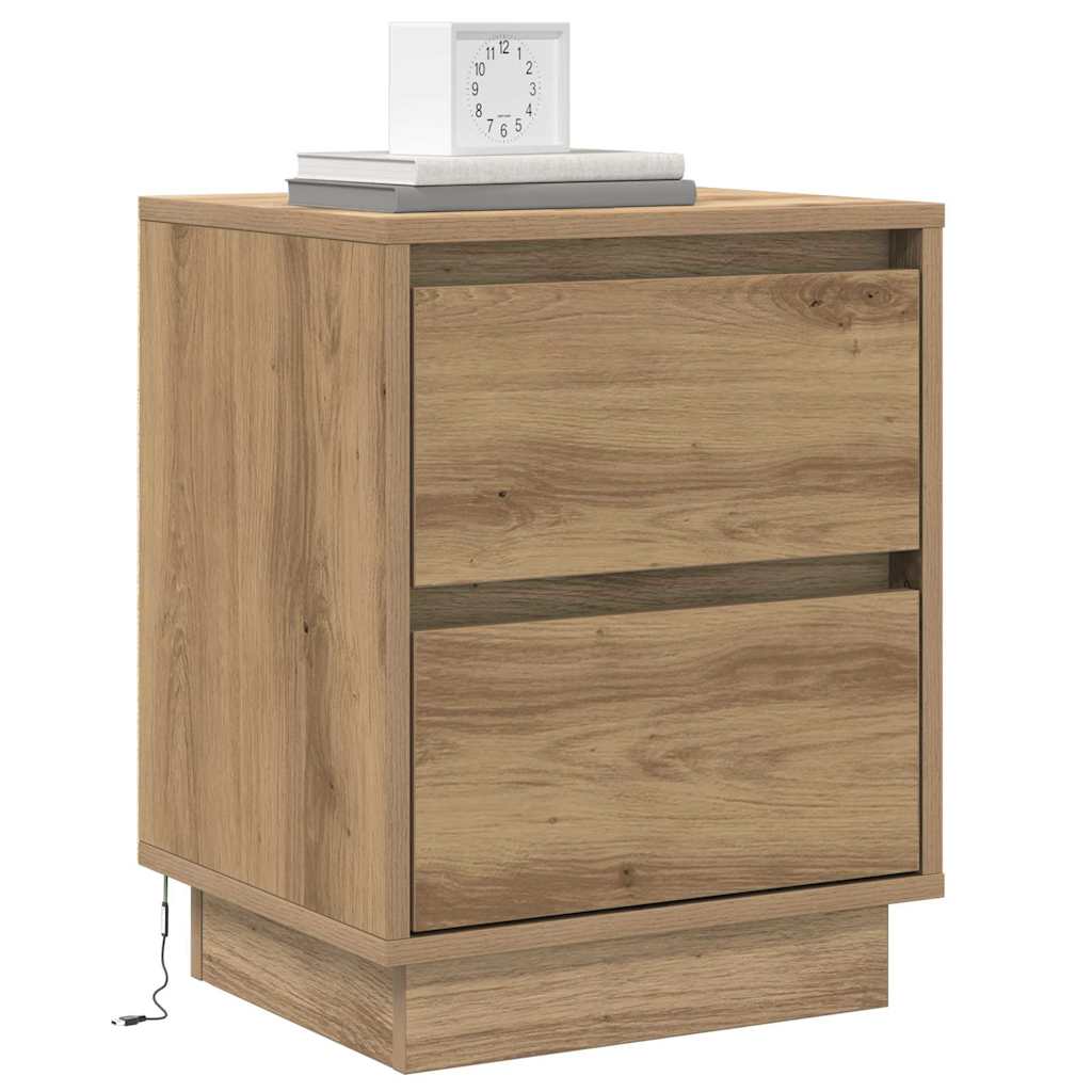Noćni ormar s ladicama 2 pcs Umjetnički hrast 39 x 34,5 x 50 cm