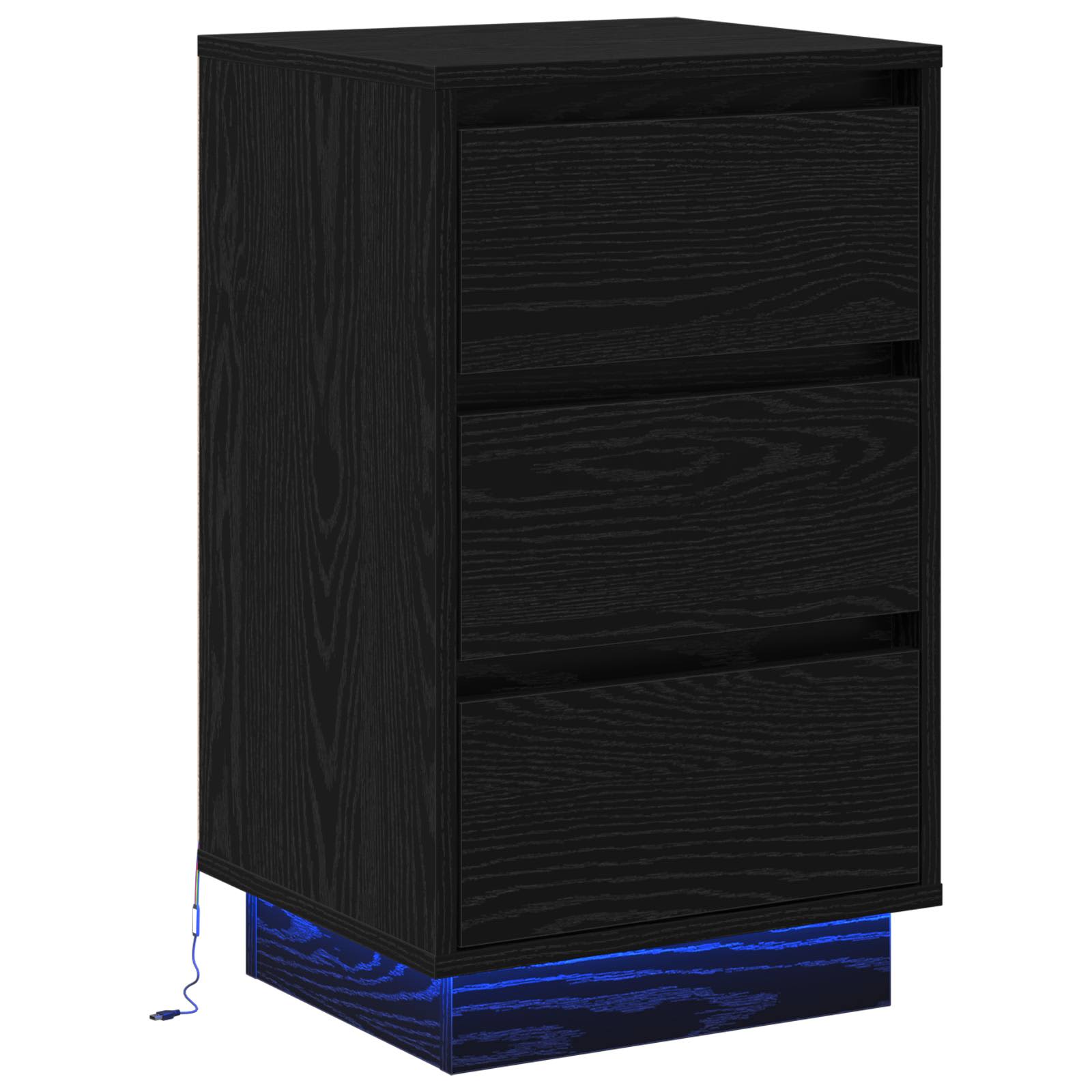 Noćni ormar Crni hrast 39 x 34,5 x 65 cm Konstruirano drvo