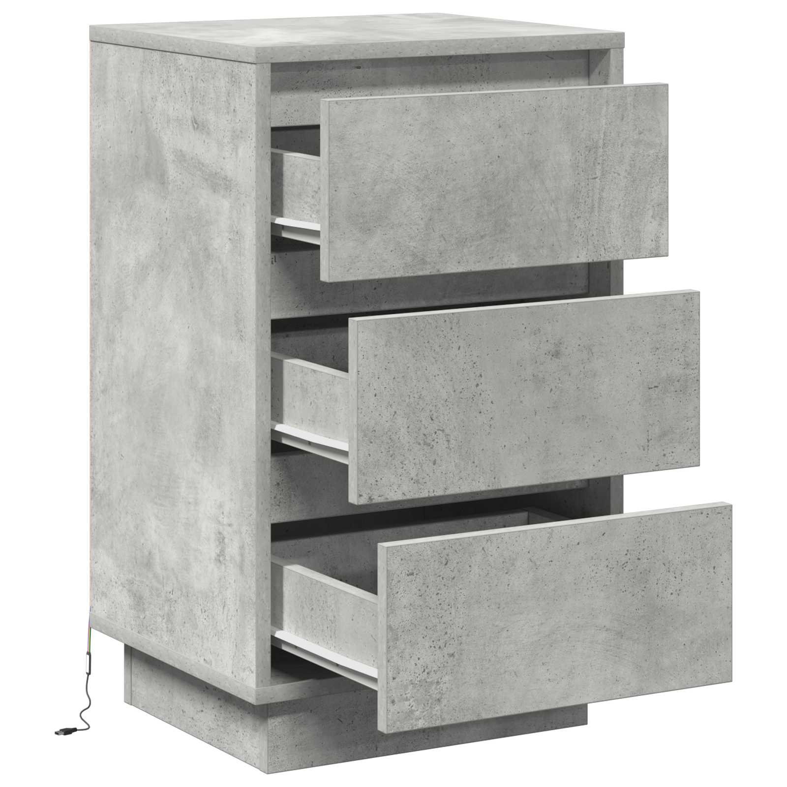Noćni ormar Betonski sivi 39 x 34,5 x 65 cm Konstruirano drvo