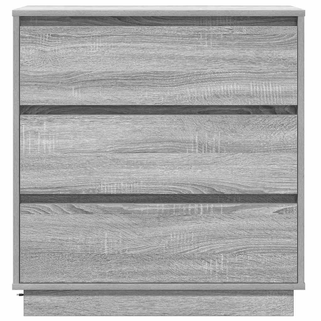 Noćni ormar s ladicama Siva 71 x 34,5 x 75 cm Konstruirano drvo