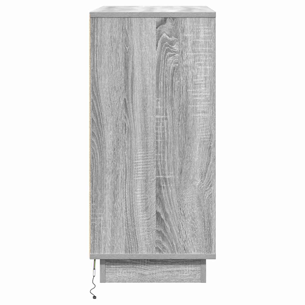 Noćni ormar s ladicama Siva 71 x 34,5 x 75 cm Konstruirano drvo
