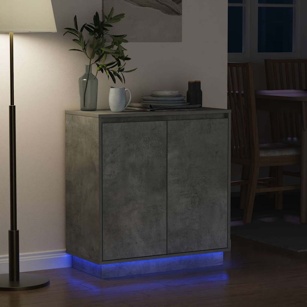 LED komoda za Betonska siva 71 x 34,5 x 75 cm