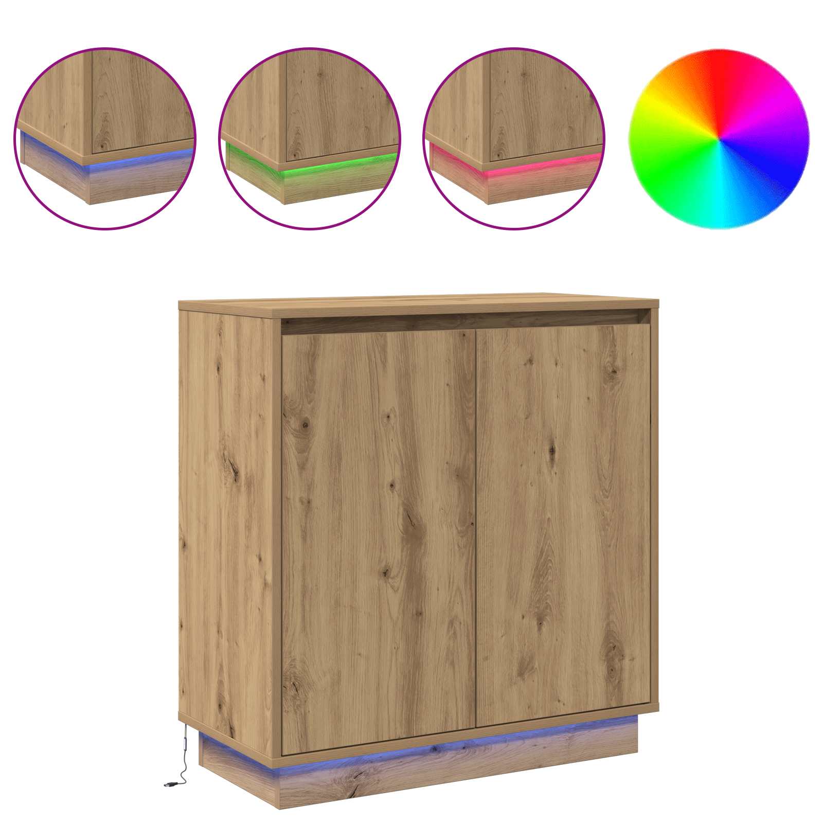 LED komoda za Hrast artisan 71 x 34,5 x 75 cm