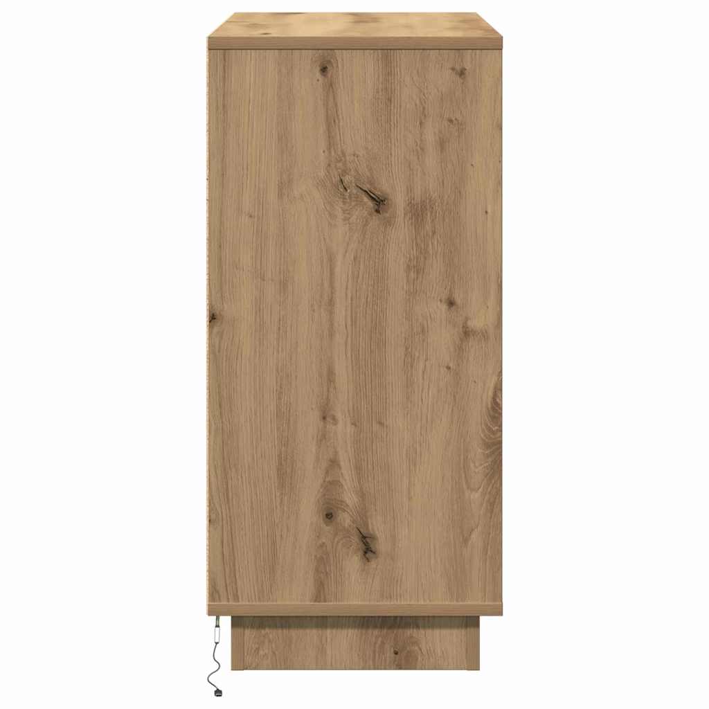 LED komoda Umjetnički hrast 71 x 34,5 x 75 cm Konstruirano drvo