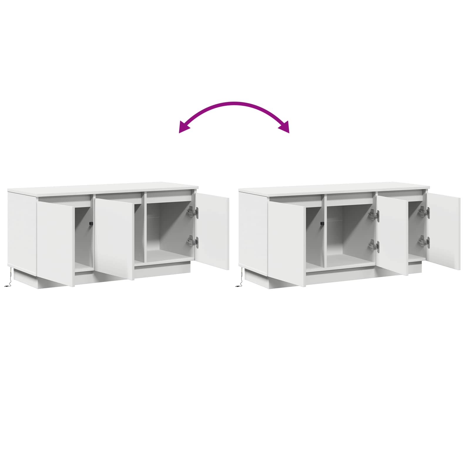 TV ormar Bijelo 100 x 38 x 49 cm Konstruirano drvo
