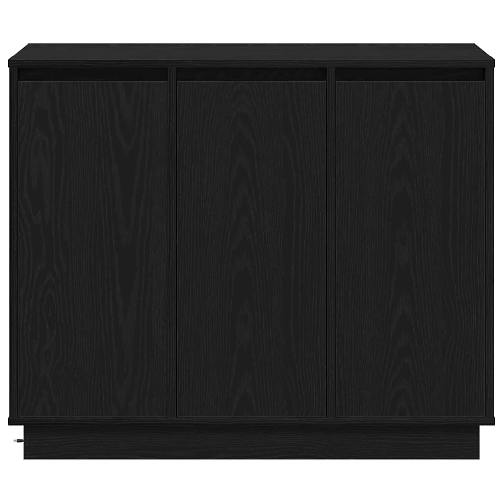 LED komoda Crni hrast 90 x 32 x 75 cm Konstruirano drvo