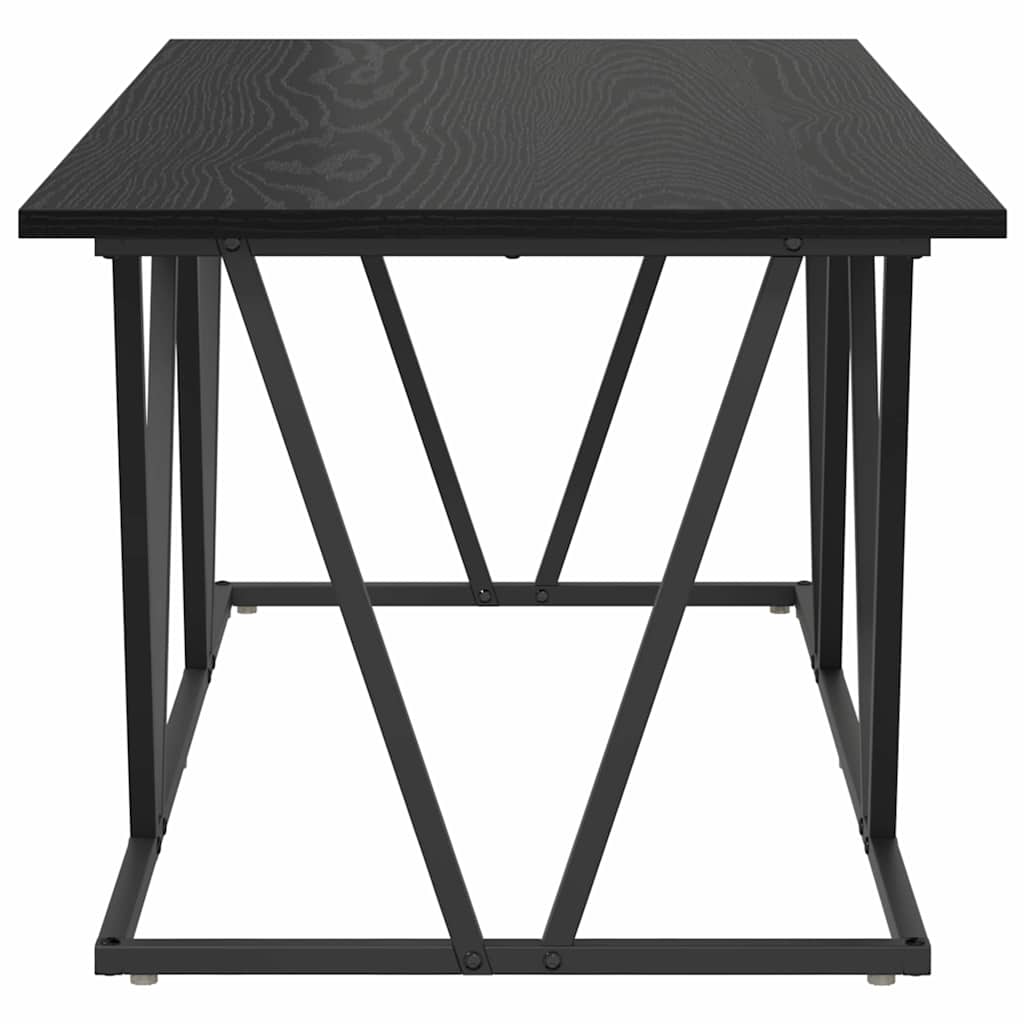 Kava Stol Crni hrast 100 x 50 x 40 cm Projektirano drvo i metal