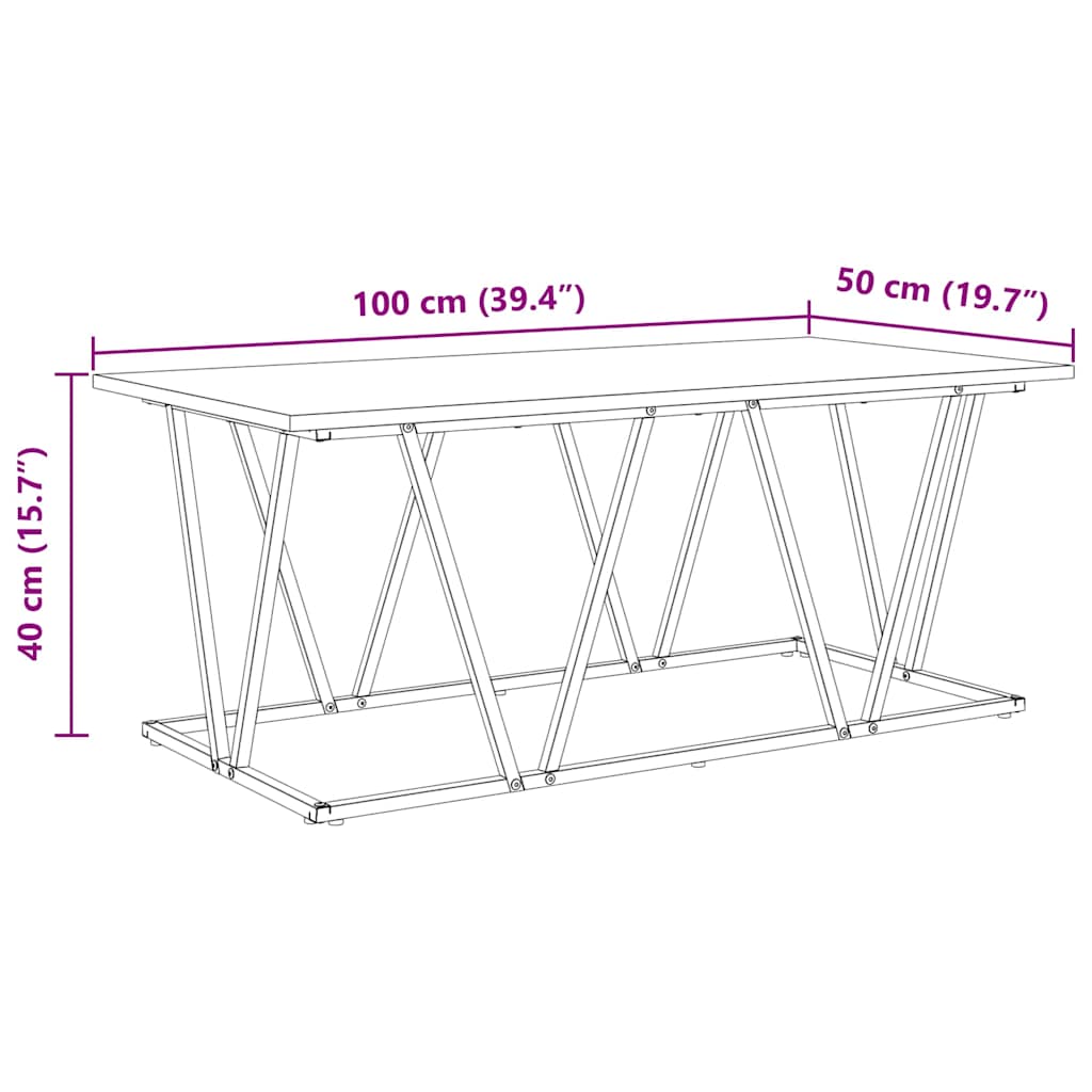 Kava Stol Sonoma hrast 100 x 50 x 40 cm