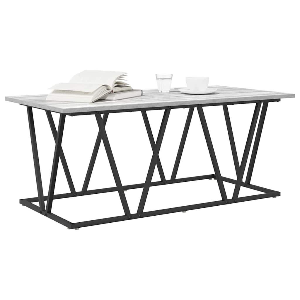 Kava Stol Siva 100 x 50 x 40 cm Projektirano drvo i metal