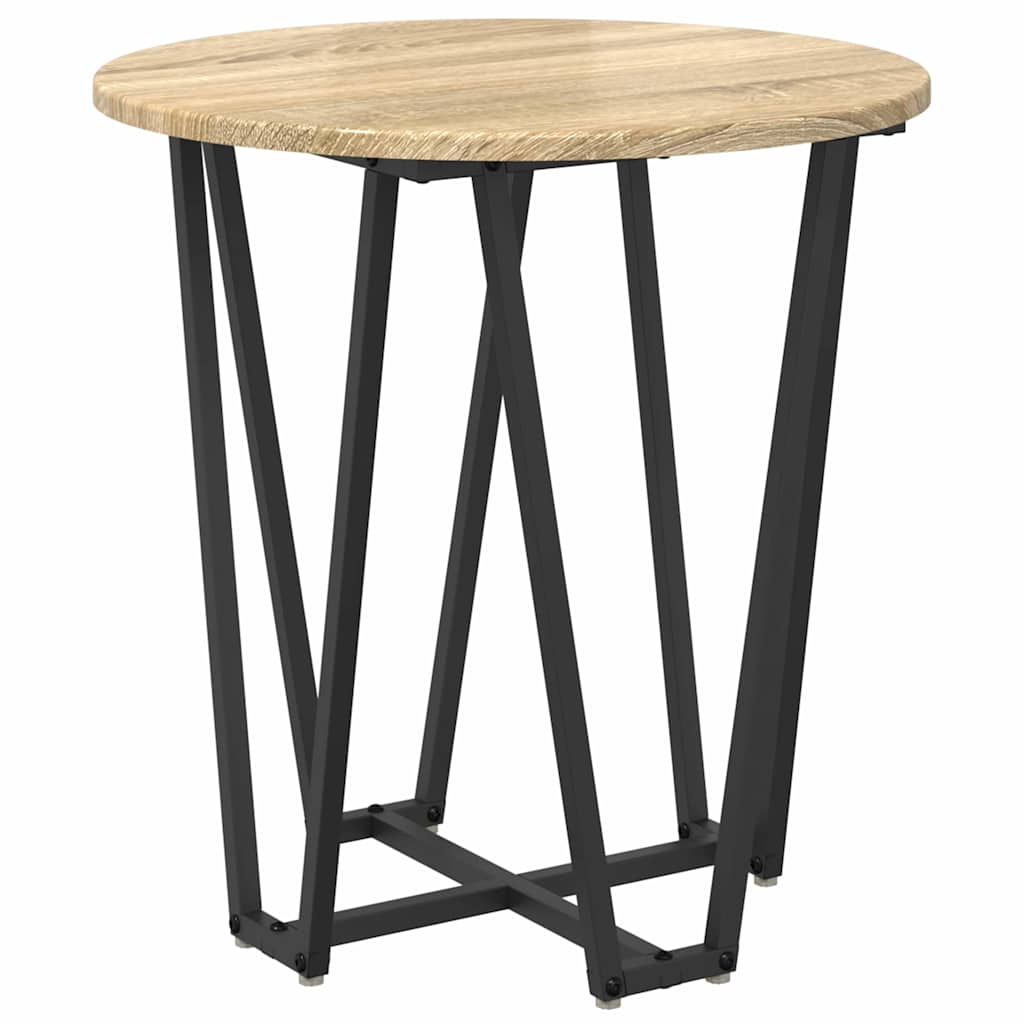 Set pomoćnih stolića 2 pcs Sonoma hrast i crna