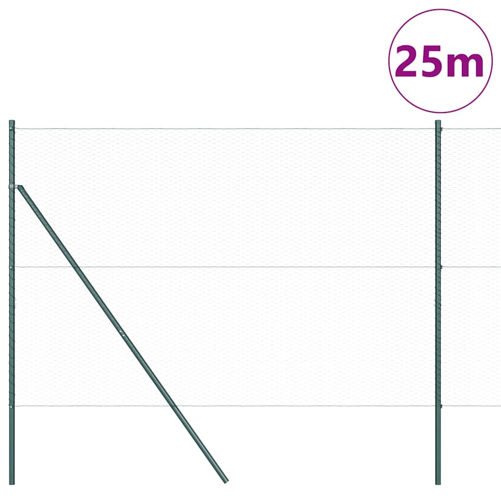 Stup za ogradu Zelena 25 x 1,5 m (mreža 25 mm) Čelik