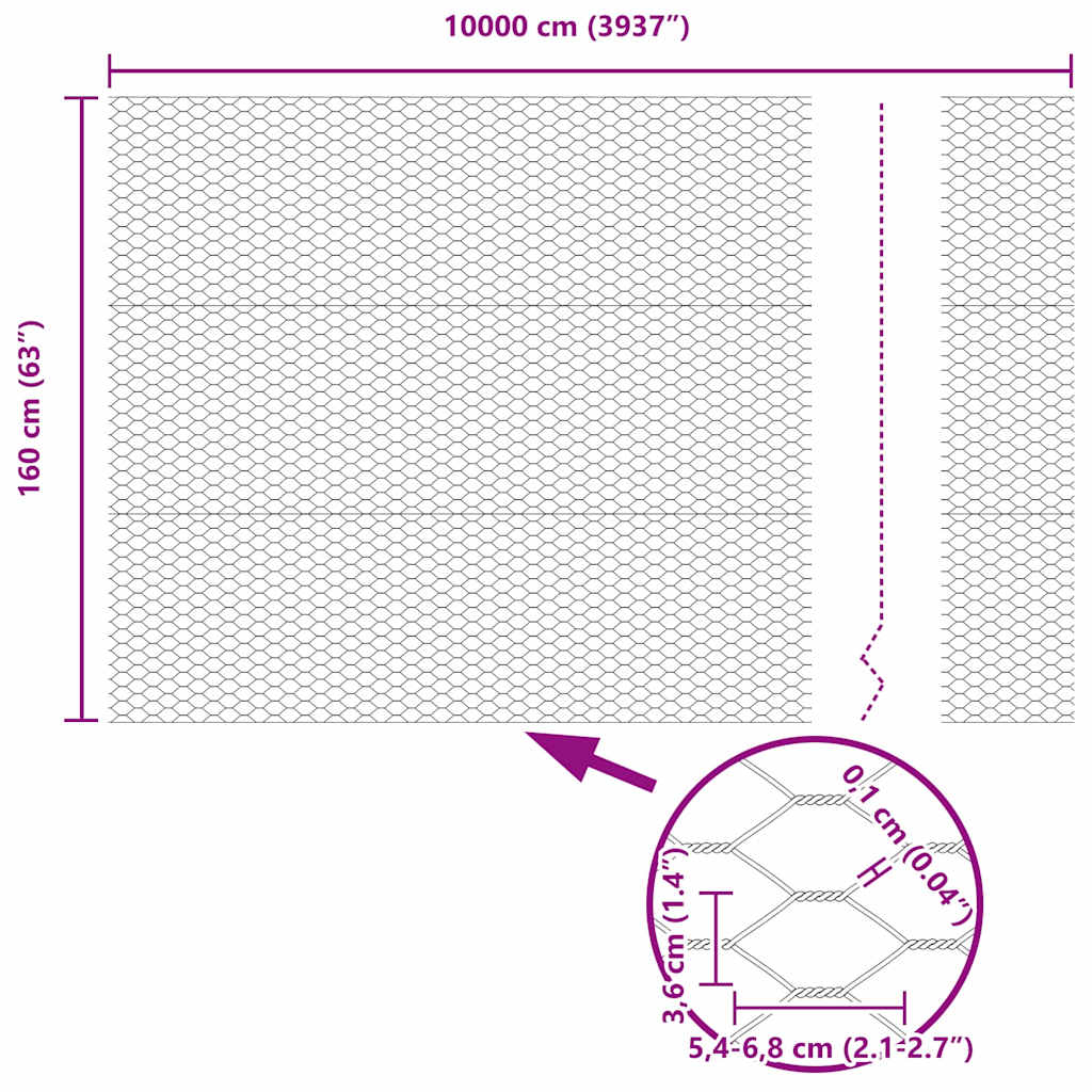 Zavareno žičano ograđivanje s bodljama 100 x 1,6 m (Š x V)