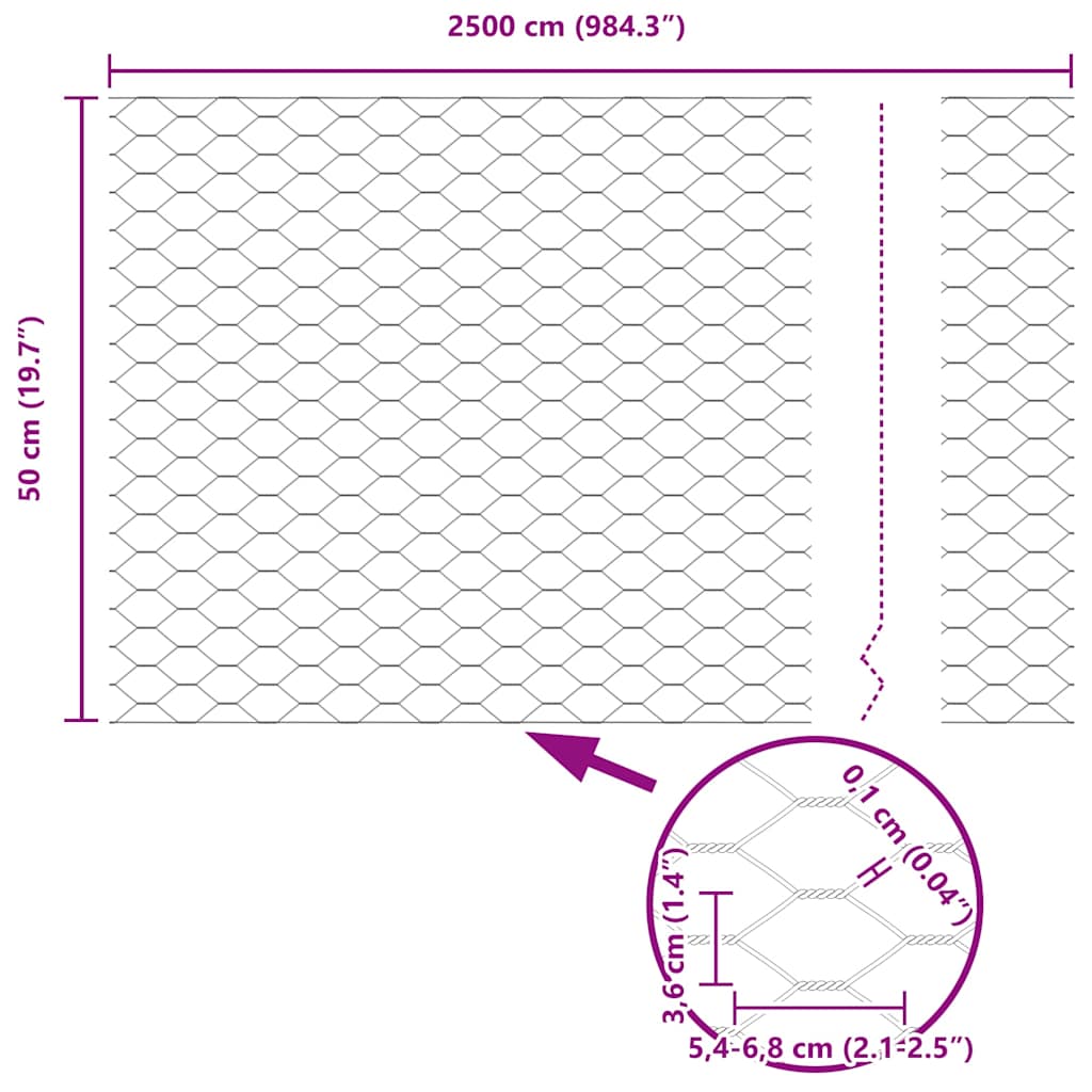 Zavareno žičano ograđivanje s bodljama 25 x 0,5 m (Š x V)
