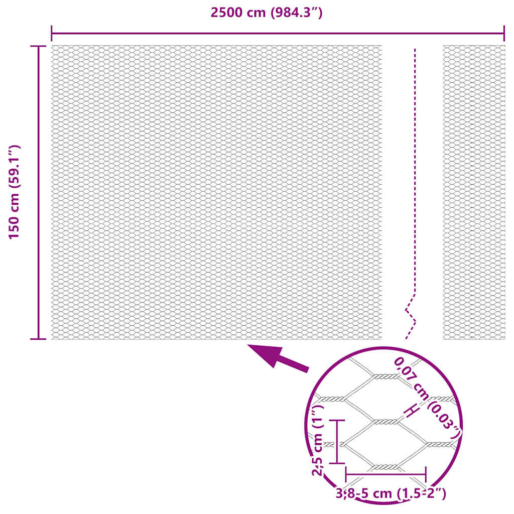 Zavareno žičano ograđivanje s bodljama 25 x 1,5 m (Š x V)