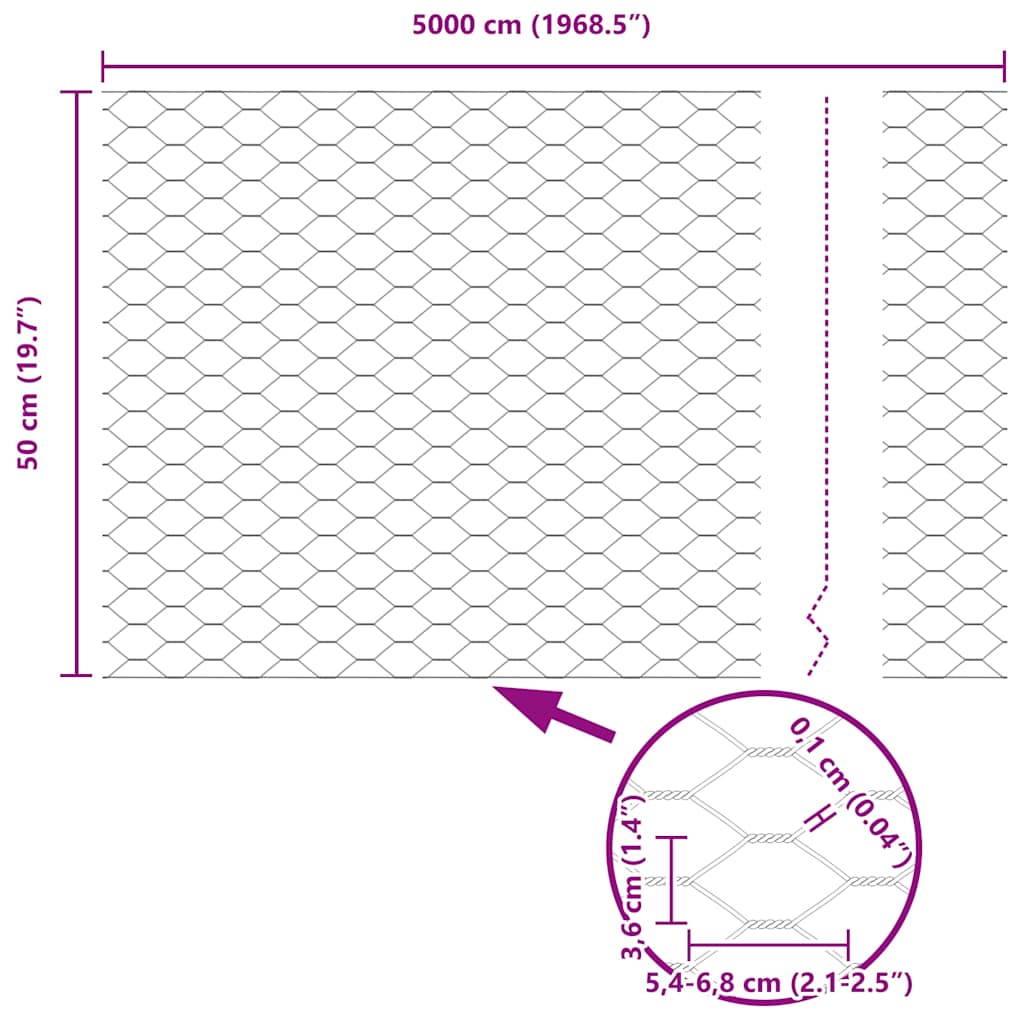 Zavareno žičano ograđivanje s bodljama 50 x 0,5 m (Š x V)