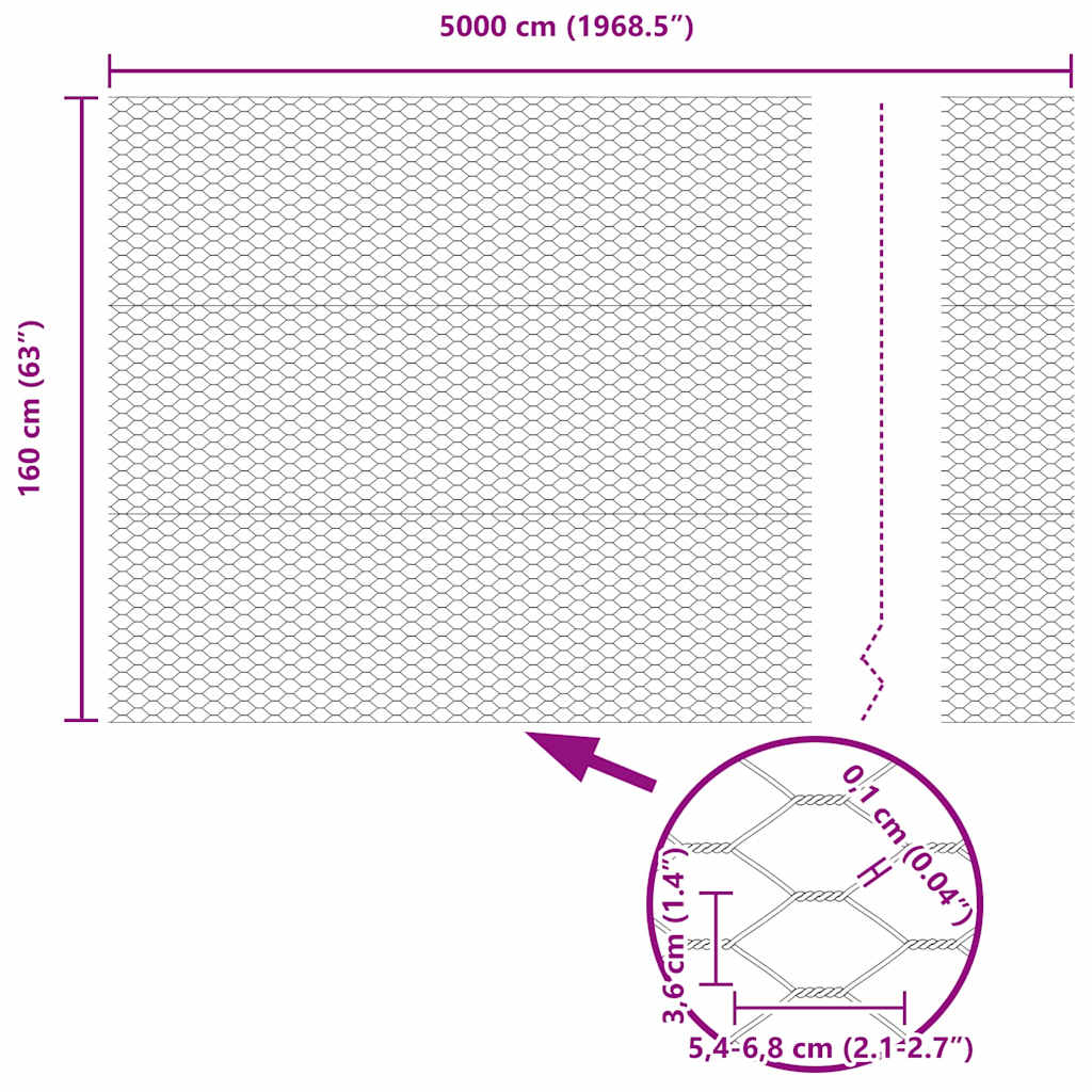 Zavareno žičano ograđivanje s bodljama 50 x 1,6 m (Š x V)
