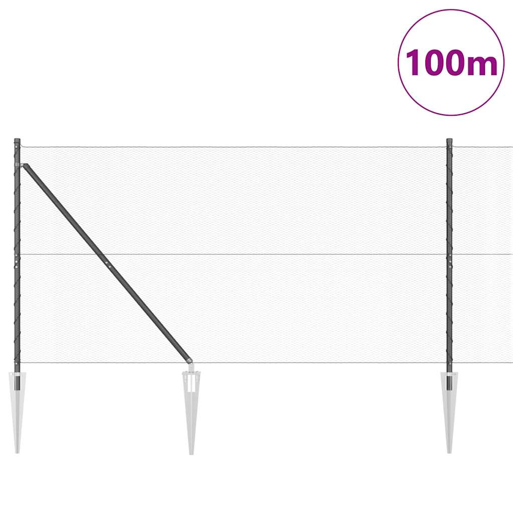 Zavareno žičano ograđivanje s bodljama 100 x 1,2 m (Š x V)