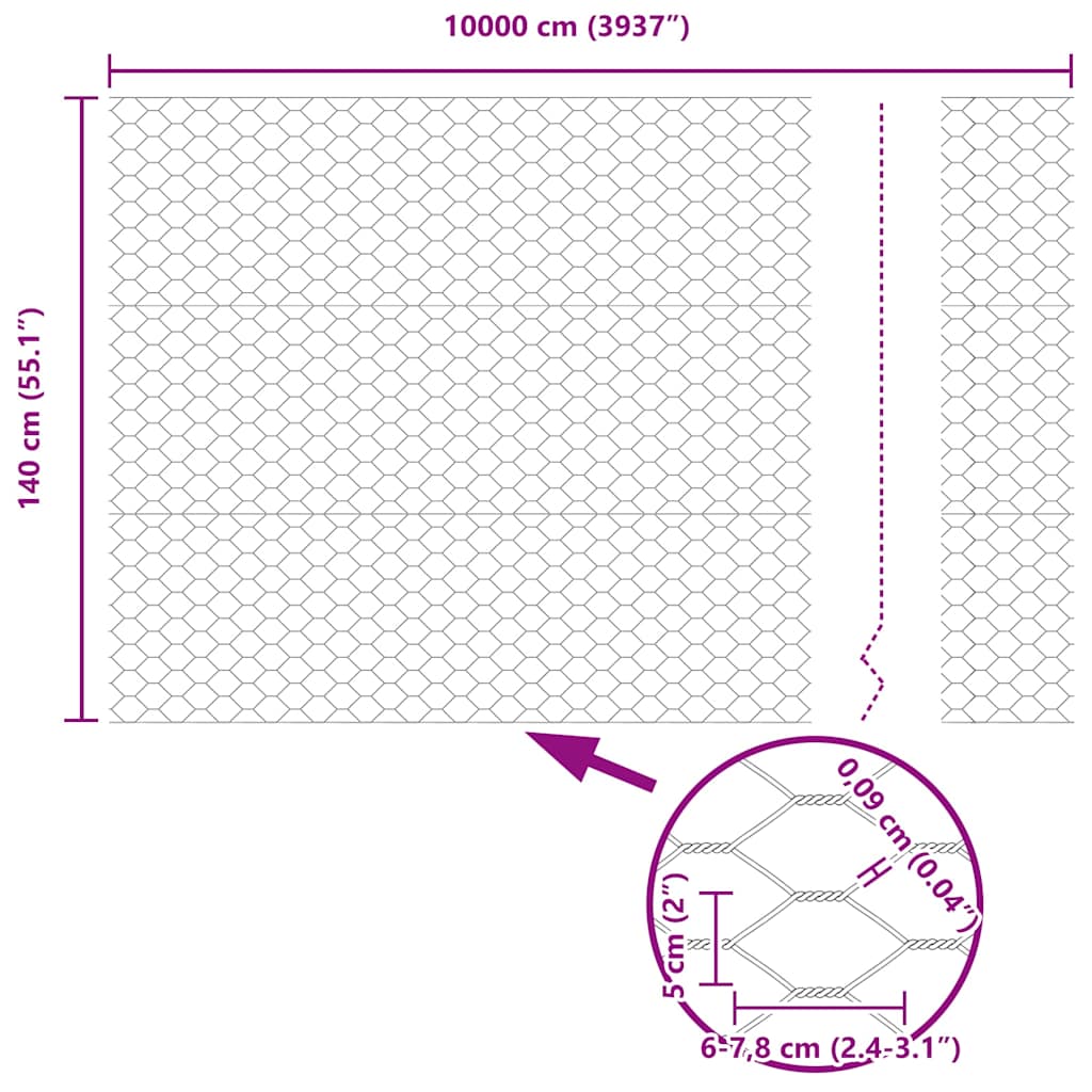 Zavareno žičano ograđivanje s bodljama 100 x 1,4 m (Š x V)