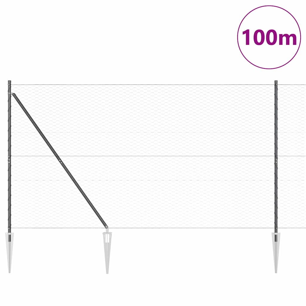 Zavareno žičano ograđivanje s bodljama 100 x 1,5 m (Š x V)