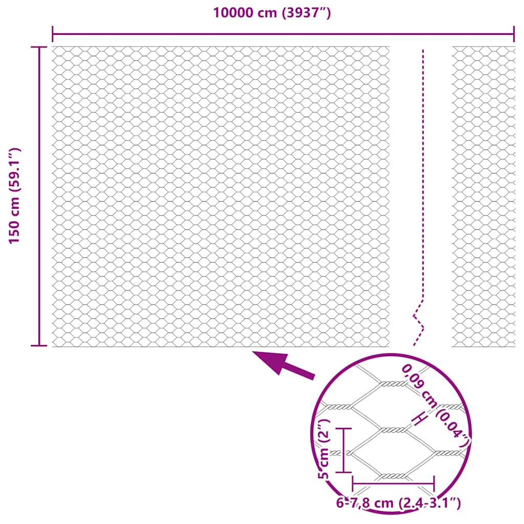 Zavareno žičano ograđivanje s bodljama 100 x 1,5 m (Š x V)