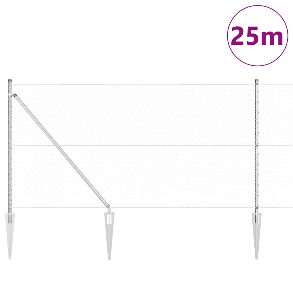 Zavareno žičano ograđivanje s bodljama 25 x 1,4 m (Š x V)