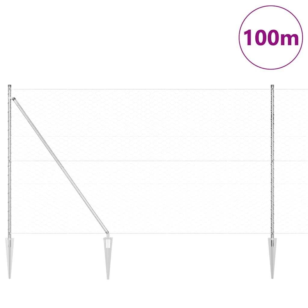 Zavareno žičano ograđivanje s bodljama 100 x 1,6 m (Š x V)